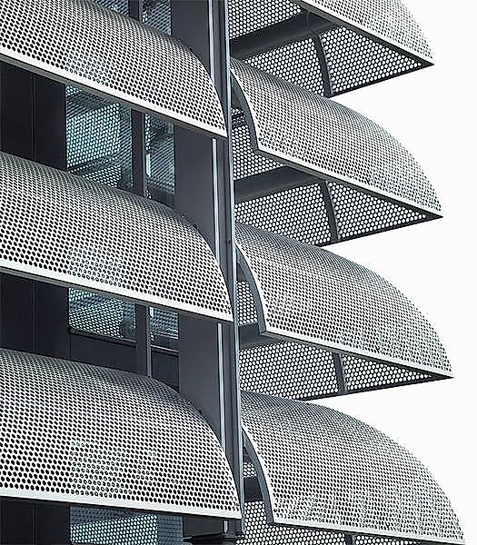 paslanmaz delikli sac bina dış cephe kaplama görseli