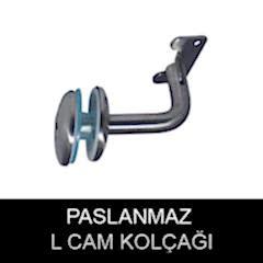 paslanmaz cam L konsol kolçak