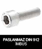 paslanmaz din 912 imbus cıvata